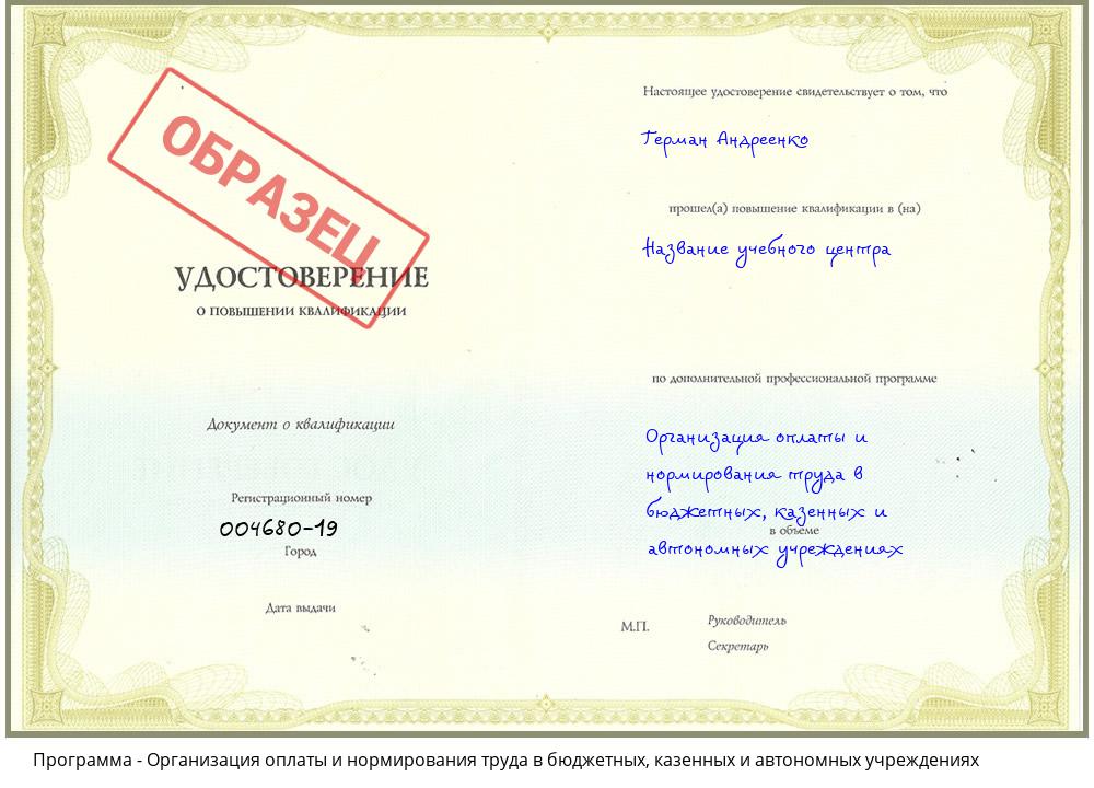 Организация оплаты и нормирования труда в бюджетных, казенных и автономных учреждениях Белгород