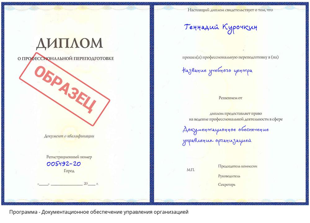 Документационное обеспечение управления организацией Белгород